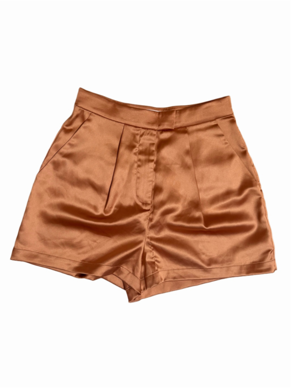 Ronny Kobo Satin Shorts Copper Size XS